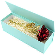 Carica l&#39;immagine nel visualizzatore di Gallery, Wisolt Oro Rosa 24 carati, Nuovo Stelo Lungo con in Rosso