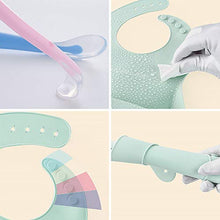 Carica l&#39;immagine nel visualizzatore di Gallery, Tomkity Bavaglini Impermeabile in Silicone 3pz In con Cucchiaino