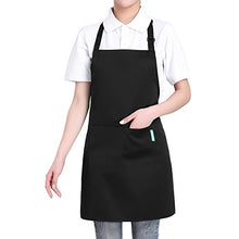 Carica l'immagine nel visualizzatore di Gallery, Esonmus Grembiule regolabile da 2 pezzi con 2 tasche Grembiuli Cucina Nero - Ilgrandebazar