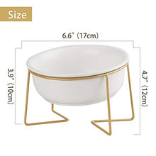Carica l'immagine nel visualizzatore di Gallery, HCHLQLZ Bianco Ceramica Inclinato Alzato Ciotole per Cani grande, bianco