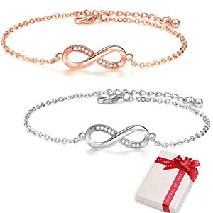 Crazy-M 2 Pezzi Coppia Braccialetti, bracciali Infinito Bracciale Donna... - Ilgrandebazar