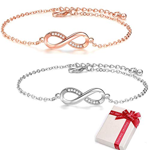Crazy-M 2 Pezzi Coppia Braccialetti, bracciali Infinito Bracciale Donna... - Ilgrandebazar
