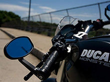 Carica l&#39;immagine nel visualizzatore di Gallery, Yizhet 1 coppia Specchietti retrovisori moto nero Universali 7/8&quot; 22mm... - Ilgrandebazar