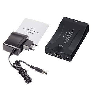 Aerctor Adattatore SCART HDMI per TV - Convertitore Spina di alimentazione