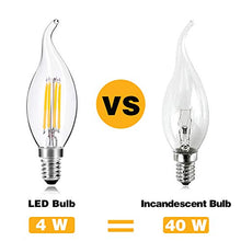 Carica l&#39;immagine nel visualizzatore di Gallery, Wedna 10 Pezzi Lampadine LED E14 a Filamento, 4W lampadina a candela Stile B - Ilgrandebazar