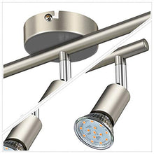 Carica l&#39;immagine nel visualizzatore di Gallery, Faretti LED da soffitto orientabili I plafoniera moderna Nichel Opaco.