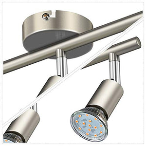 Faretti LED da soffitto orientabili I plafoniera moderna Nichel Opaco.