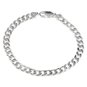 Treasurebay braccialetto da uomo, a catena, in argento Sterling 925 – 8 mm... - Ilgrandebazar