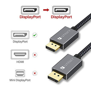 IVANKY Cavo DisplayPort 4K 3m, Display Port Alta 2 pezzi, Grigio
