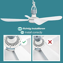 Carica l&#39;immagine nel visualizzatore di Gallery, Yorbay Mini Ventilatore da Soffitto Portatile,con Cavo 2,8M,220V,Ø42cm,...