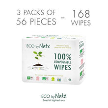 Carica l'immagine nel visualizzatore di Gallery, Eco by Naty Salviettine senza profumo per Neonato, Salviette Compostabili a...