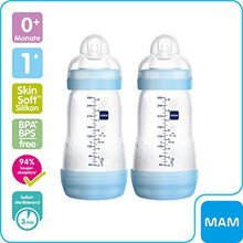Carica l'immagine nel visualizzatore di Gallery, MAM 99921511 Biberon anticolica da 260 ml, Confezione doppia, Bambino,...