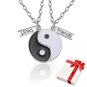 Ciondolo catena Yin Yang Taichi argento per coppia coppia,2 pezzi collane... - Ilgrandebazar