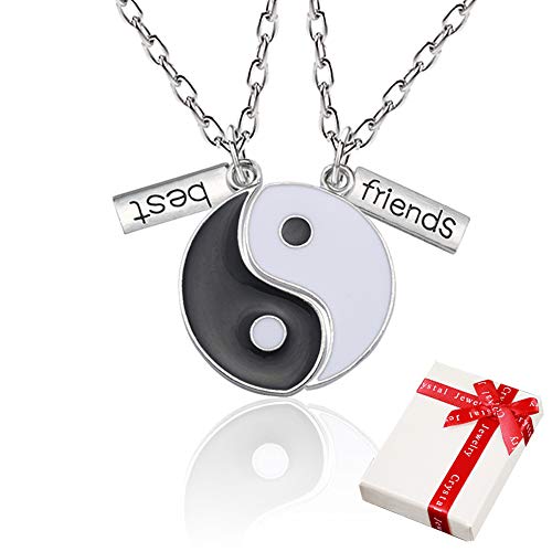 Ciondolo catena Yin Yang Taichi argento per coppia coppia,2 pezzi collane... - Ilgrandebazar