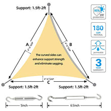 Carica l'immagine nel visualizzatore di Gallery, Ohuhu Tenda a Vela Parasole 3,6 x x m Telo da Sole 3,6m x x