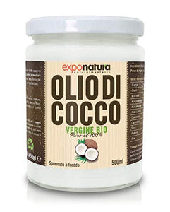Olio di Cocco Biologico Premium 500ml - Puro al 100% - Crudo e Spremuto a...