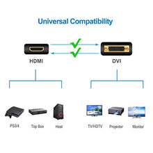 Carica l'immagine nel visualizzatore di Gallery, Rankie Adattatore DVI su HDMI, 1080P, Pacco da 2, Nero