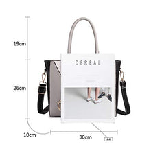 Carica l&#39;immagine nel visualizzatore di Gallery, Miss Lulu Donna Borse a Mano Borsa Tote Tracolla in Pelle PU Borsetta Grigio