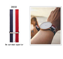 Carica l'immagine nel visualizzatore di Gallery, ZHUGE Unisex nylon cinturino orologio multicolor 20mm, Tinta Unita 5 - Ilgrandebazar