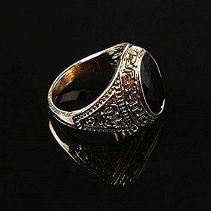 KIRALOVE Anello - Anellino - Colore Oro - Pietra Nera - Potere - Uomini... - Ilgrandebazar