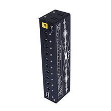 Carica l'immagine nel visualizzatore di Gallery, Alimentatore di rete a pedale, fonte di alimentazione, 10 uscite isolate per chitarra da 9 V/12 V/18 V, effetto bassi, tastiera, porta USB integrata per telefono, con alimentatore di rete DC 18 V/1 A