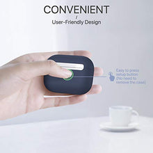 Carica l&#39;immagine nel visualizzatore di Gallery, Miracase - Custodia protettiva in silicone per Airpods Pro, triplo Blu navy.