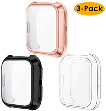 Carica l'immagine nel visualizzatore di Gallery, KIMILAR Pellicola Compatibile con Fitbit Versa Trasparente+Oro Rosa+Nero