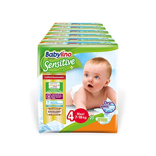 Babylino Sensitive Maxi, 120 Pannolini Taglia 4 4 (7-18 kg) - Maxi