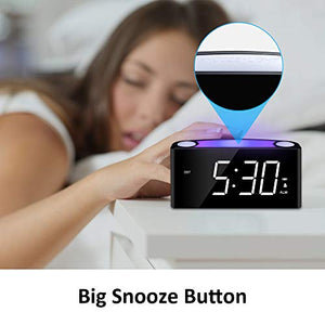 Sveglia Vibrante con Scuotitore da Letto, Suono Cicalino Cifre Bianche