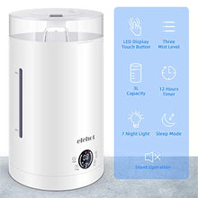 Carica l&#39;immagine nel visualizzatore di Gallery, Umidificatore Ambienti ad Ultrasuoni Capacità 3L Display LED 7 Led Bianco - Ilgrandebazar