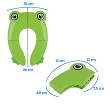 Carica l&#39;immagine nel visualizzatore di Gallery, Riduttore WC per bambini Viaggia portatile Pieghevole Riutilizzabili verde