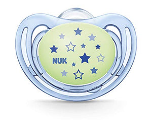 NUK 10177144 Freestyle Night - Ciuccio ortodontico in silicone, da 18 a 36... - Ilgrandebazar