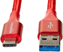Carica l'immagine nel visualizzatore di Gallery, AmazonBasics - Cavo da USB C a di tipo A 3.1 gen 2, in nylon 0,9 m, Rosso - Ilgrandebazar