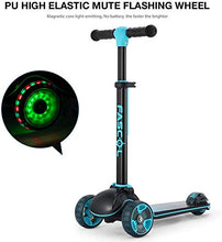 Carica l&#39;immagine nel visualizzatore di Gallery, Fascol Monopattino 3 Ruote per Bambino Scooter Pieghevole con Altezza Blu