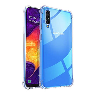 ORNARTO Cover Samsung A50,Custodia Trasparente Assorbimento Morbida Chiaro