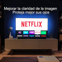 Carica l&#39;immagine nel visualizzatore di Gallery, Striscia di luci LED per TV, kit di retroilluminazione TV USB con telecomando, controllo APP sincronizzazione con musica, 5050 RGB Smart LED Bias Illuminazione per HDTV, PC (2 m per TV da 32 &quot;-60&quot;)