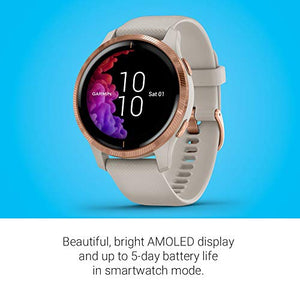 Garmin Venu - Smartwatch GPS, AMOLED, Music, Pay, Light Sand Rose Gold