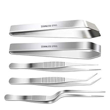 Carica l&#39;immagine nel visualizzatore di Gallery, SelfTek 5 Pezzi Pinze in Acciaio Inox da 3 Pollici 6.3 Pollici... - Ilgrandebazar