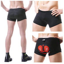 Carica l&#39;immagine nel visualizzatore di Gallery, X-TIGER Ciclismo Uomo 5D Gel Imbottito Boxer Traspirante Biancheria L, Nero