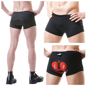 X-TIGER Ciclismo Uomo 5D Gel Imbottito Boxer Traspirante Biancheria L, Nero