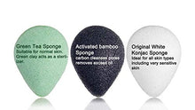 Carica l&#39;immagine nel visualizzatore di Gallery, Konjac Spugna Facial - 3 pezzi Gocce d&#39;acqua Sponge Natural Activated... - Ilgrandebazar