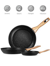 Carica l&#39;immagine nel visualizzatore di Gallery, Homgeek - Set di 3 Padella Antiaderente per Cottura a Induzione, 20 cm, 26...