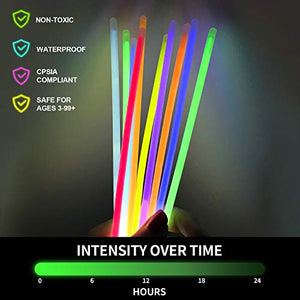 Yodeace Braccialetti Luminosi Fluorescenti Starlight 100 Pezzi Barre... - Ilgrandebazar