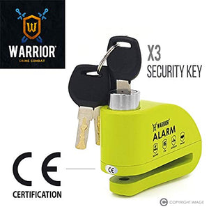 Warrior WA6Y Lucchetto Antifurto Bloccadisco Allarme 110 Db Certificazione...