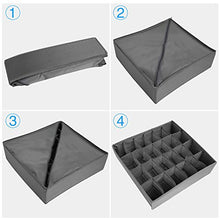 Carica l'immagine nel visualizzatore di Gallery, NEWSTYLE Cassetto Organizer per Biancheria Intima,Set di 3 Armadio Divisori...