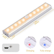 Carica l'immagine nel visualizzatore di Gallery, OUSFOT Luce Armadio Led Guardaroba con Sensore di Movimento USB 1 Pezzo - Ilgrandebazar