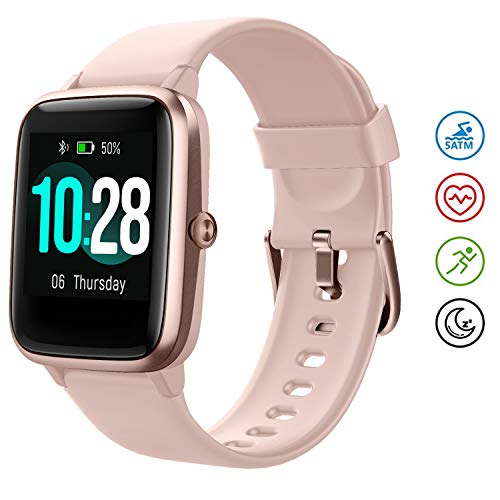 Hafury Smartwatch Tracker Fitness Orologio 1.3 Pollici Display Rosa
