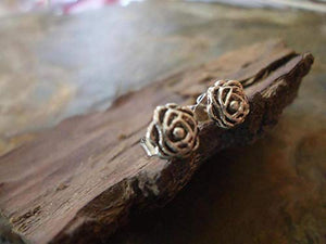 ♥ PICCOLO ARGENTO FIORE ♥ orecchini delicati in argento tibetano