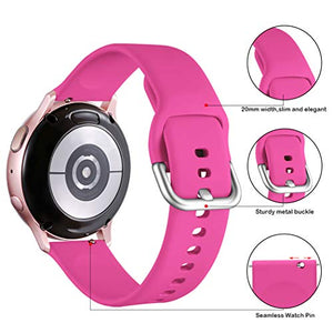 Wepro Cinturino Compatibile con Samsung Galaxy Watch S, Rosa Rossa