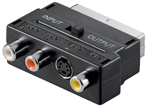 Link 07645 Adattatore, SCART 21 Poli Maschio, 3x RCA, Femmina e 4 Poli...